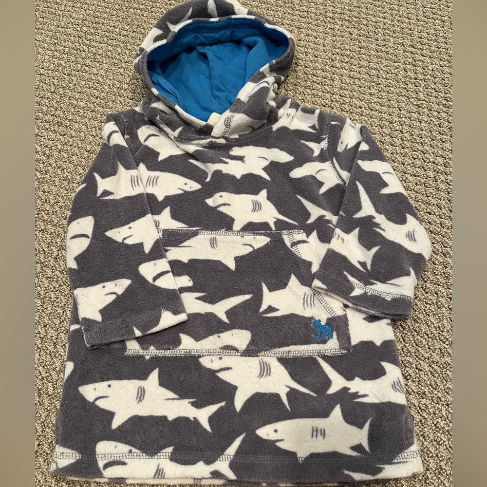 Mini Boden toweling hoodie 1.5- 2 years